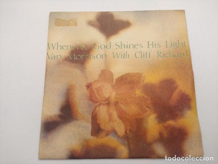 Discos de vinilo: SINGLE/VAN MORRISON WITH CLIFF RICHARD/WHENEVER GOD SHINES HIS LIGHT. - Foto 1