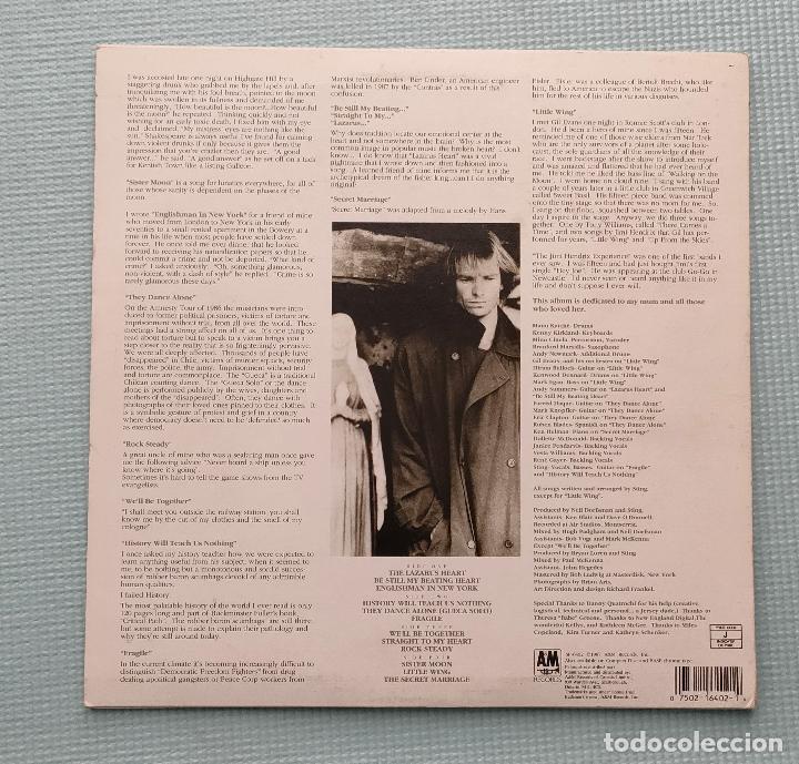 Discos de vinilo: STING - NOTHING LIKE THE SUN. EDICI&Oacute;N CANADIENSE - Foto 2