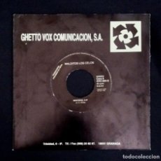 Discos de vinilo: MALDITOS LOS CELOS - MENTIRAS / ESPEJISMOS - SINGLE PROMOCIONAL 1992 - GUETTO VOX