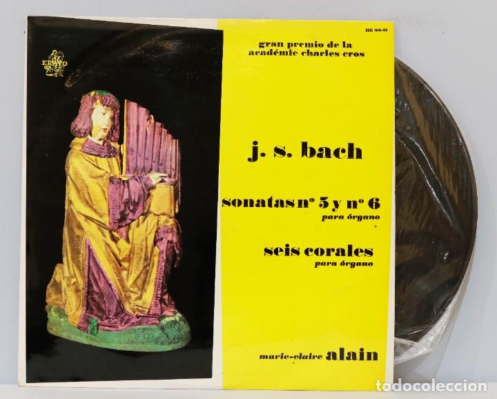 Discos de vinilo: LP. BACH. SONATAS 5 6. ALAIN - Foto 1