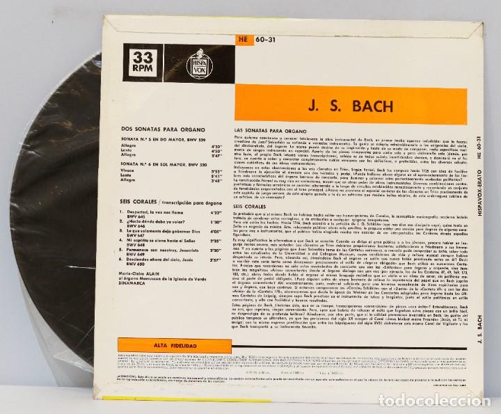 Discos de vinilo: LP. BACH. SONATAS 5 6. ALAIN - Foto 2