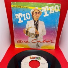 Discos de vinilo: TIO TEO - QUE CALOR + MANUELO -SINGLE- WEA 1984 SPAIN 24 9403-7 VERSION ORIGINAL PROMO