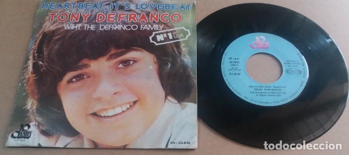 TONY DEFRANCO / HEARTBEAT IT'S LOVEBEAT / SINGLE 7 PULGADAS (Música - Discos - Singles Vinilo - Pop - Rock - Internacional de los 70)