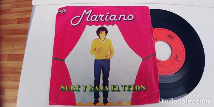 Discos de vinilo: MARIANO-SINGLE SUBE Y BAJA EL TELON - Foto 1