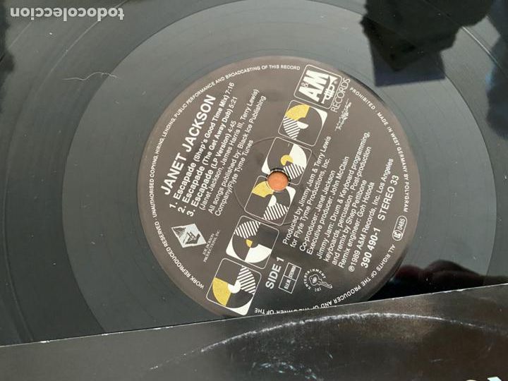 Discos de vinilo: JANET JACKSON (ESCAPADE) MAXI 1990 (B-31) - Foto 2