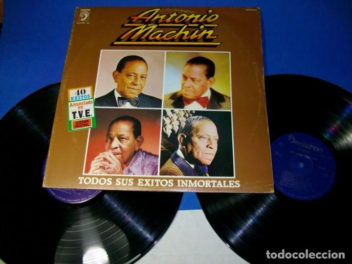 Discos de vinilo: ANTONIO MACH&Iacute;N 40 EXITOS INMORTALES EN 2 x LP - Foto 1