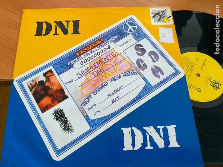 Discos de vinilo: DNI (SIMPLEMENTE DNI) LP ESPA&Ntilde;A 1990 (B-31) - Foto 1