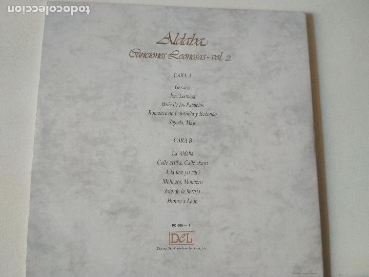 Discos de vinilo: ALDABA, canciones leonesas VOL 2 1989 - Foto 2