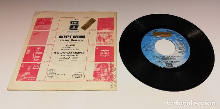 Discos de vinilo: Gilbert Becaud - Chante / Et Le Spectacle Continue (7&rdquo;, Single) - Foto 2
