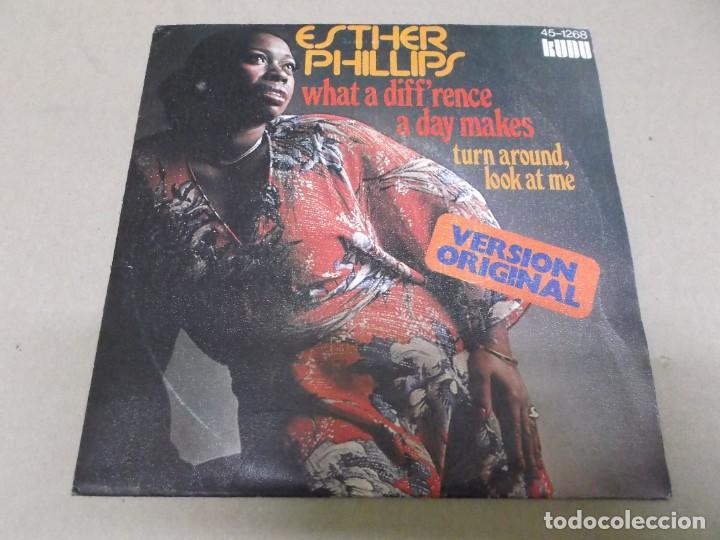 Discos de vinilo: ESTHER PHILLIPS (SN) WHAT A DIFFERENCE A DAY MAKES A&Ntilde;O 1975 - Foto 1