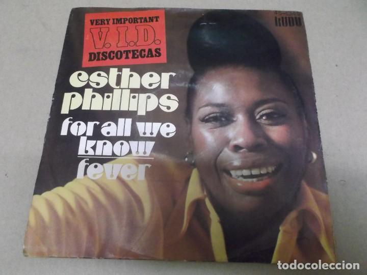 Discos de vinilo: ESTHER PHILLIPS (SN) FOR ALL WE KNOW A&Ntilde;O 1976 - Foto 1