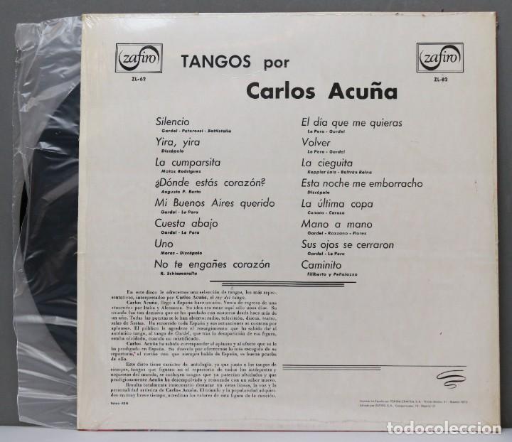 Discos de vinilo: LP. CARLOS ACU&Ntilde;A.TANGOS - Foto 2