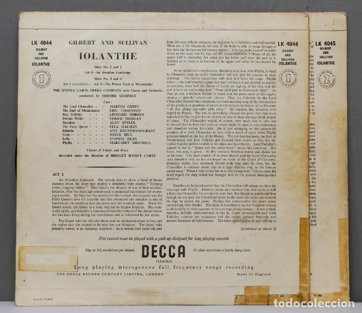 Discos de vinilo: LP. LOLANTHE. Gilbert & Sullivan - Foto 2