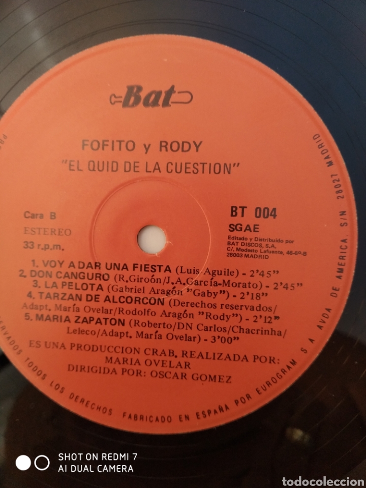 Discos de vinilo: Fofito y Rody,El quid de la cuestión,LP BT-004 - Foto 4 - 272644333