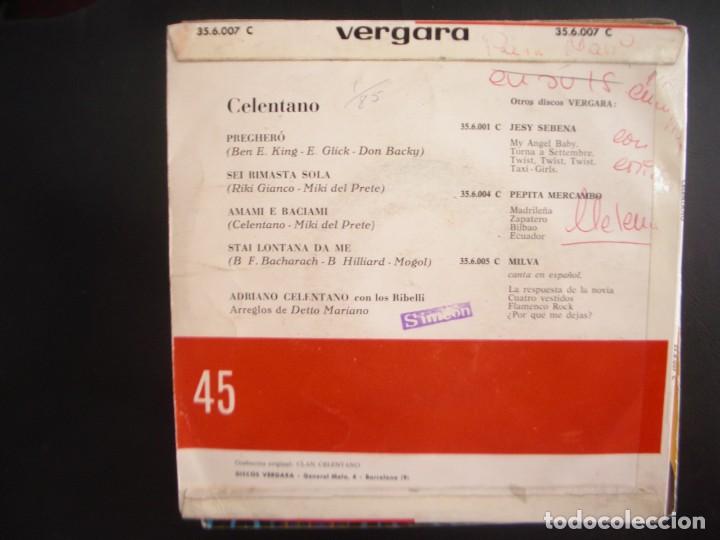 Discos de vinilo: ADRIANO CELENTANO- PREGHER&Oacute;. EP. - Foto 2