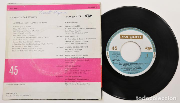Discos de vinilo: SINGLE ANDREAS HARTMAN - hammond ritmos - VERGARA - Foto 2