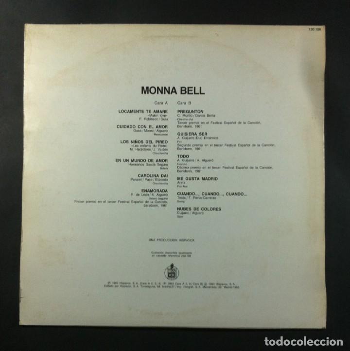 Discos de vinilo: MONNA BELL - Monna Bell - LP 1983 - HISPAVOX - Foto 2
