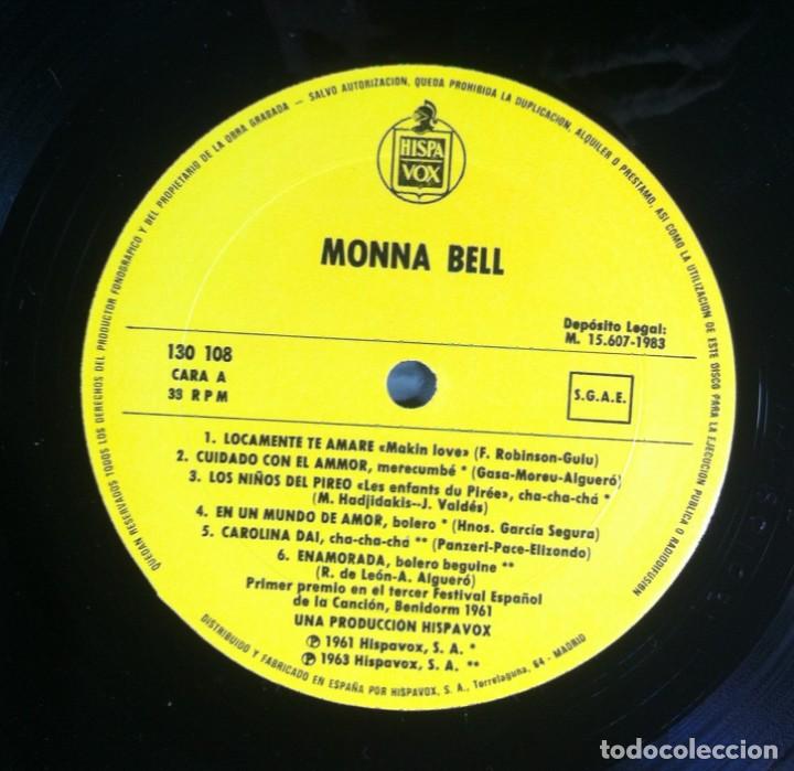 Discos de vinilo: MONNA BELL - Monna Bell - LP 1983 - HISPAVOX - Foto 3