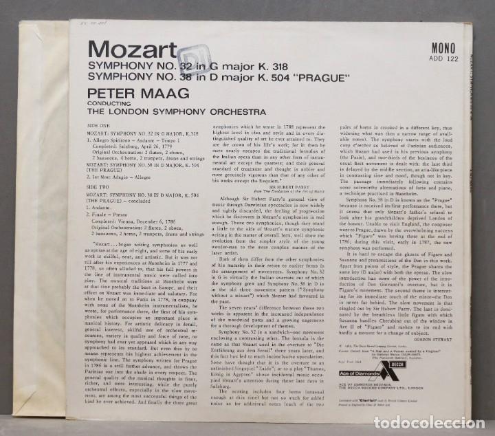 Discos de vinilo: LP. Symphony No. 38, K504 Prague. MAAG - Foto 2