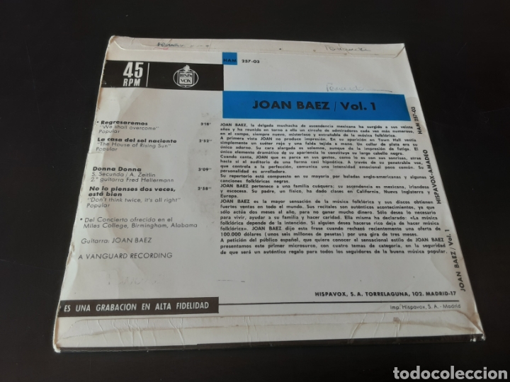 Discos de vinilo: -Joan Baez- volumen 1 - Foto 2