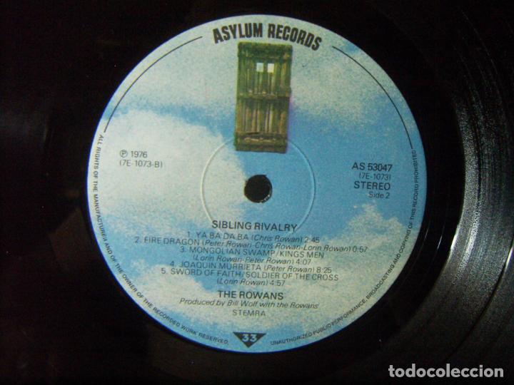 Discos de vinilo: LP THE ROWANS : SIBLING RIVALRY 1976 Elektra - Foto 3