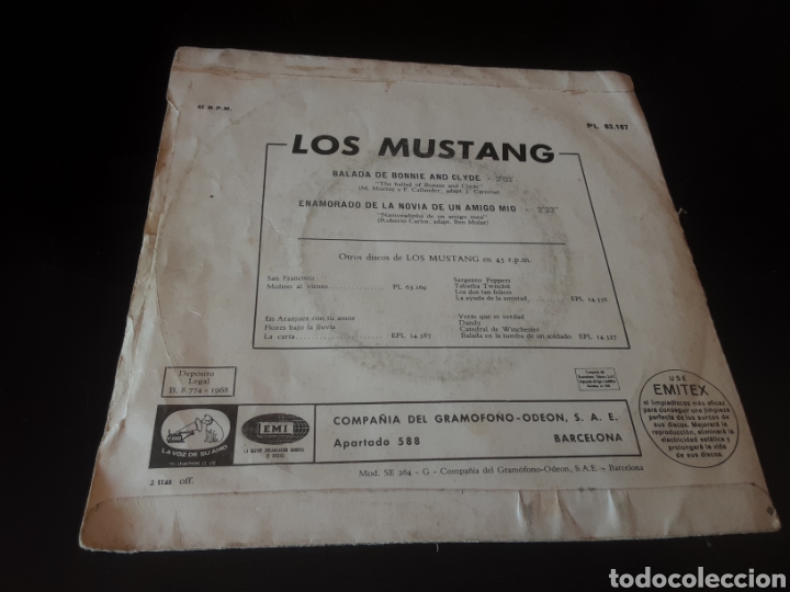 Discos de vinilo: Los Mustang. - Foto 2