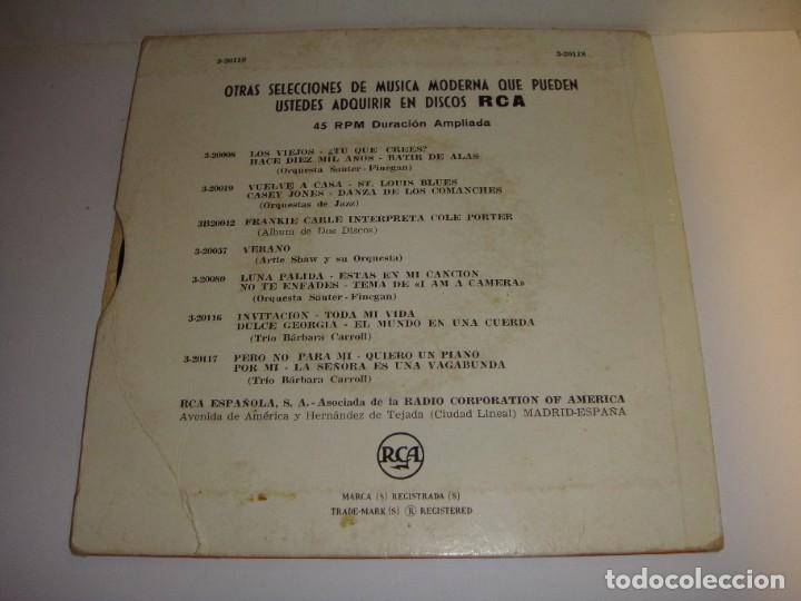 Discos de vinilo: Disco de vinilo. Single. TRIO BARBARA CARROLL. Arrullos en ritmos. - Foto 2