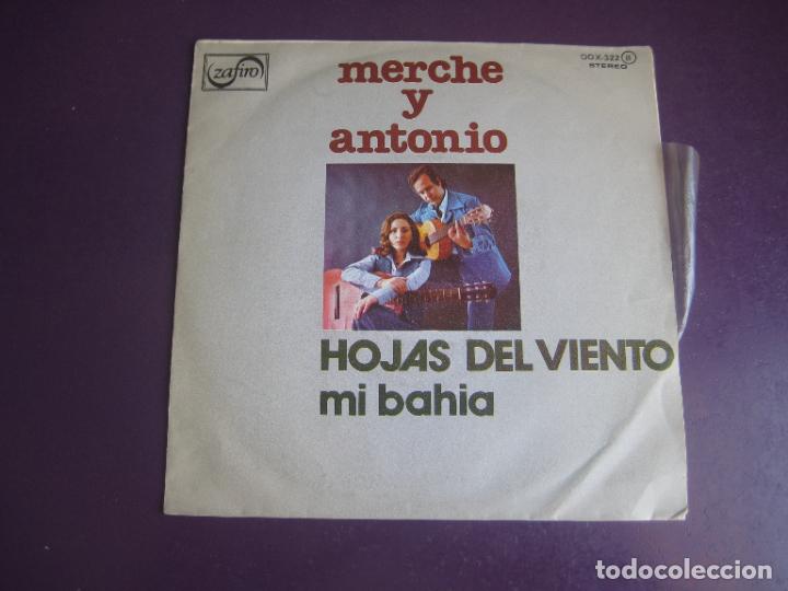 Dischi in vinile: MERCHE Y ANTONIO - HOJAS DEL VIENTO - Sg ZAFIRO 1976 - CANCION ESPA&Ntilde;OLA - COLA FLAMENCO