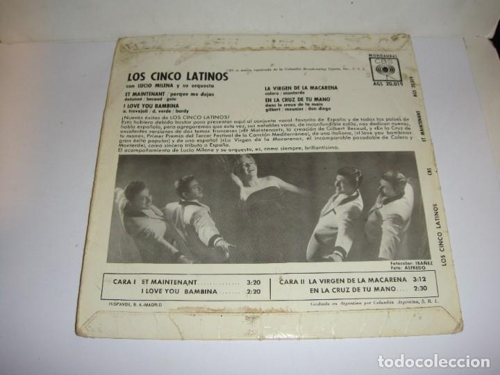 Discos de vinilo: Disco de vinilo. Single. LOS CINCO LATINO - Foto 2