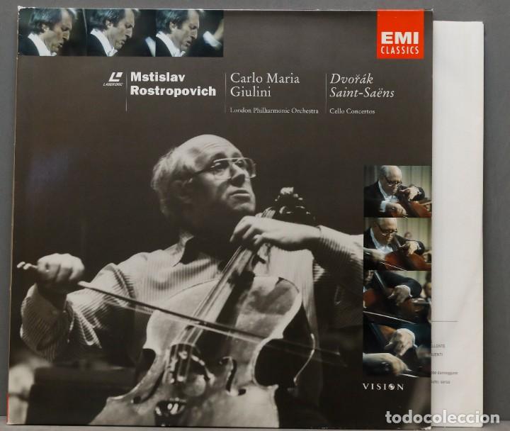 Discos de vinilo: LASERDISC. GIULINI. DVORAK. SAINT-SAENS. ROSTROPOVICH - Foto 1