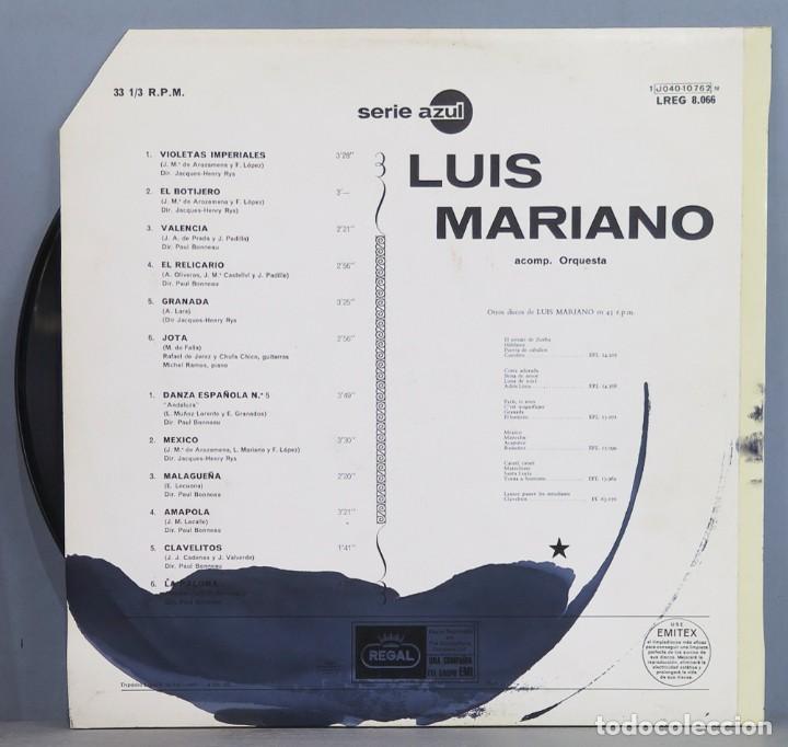 Discos de vinilo: LP. LUIS MARIANO. SERIE AZUL - Foto 2