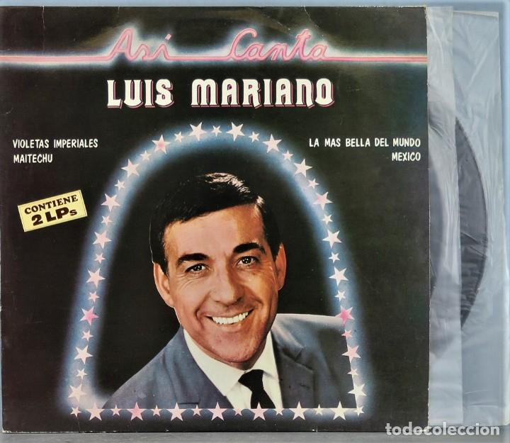 Discos de vinilo: 2 LP. LUIS MARIANO. ASI CANTA - Foto 1