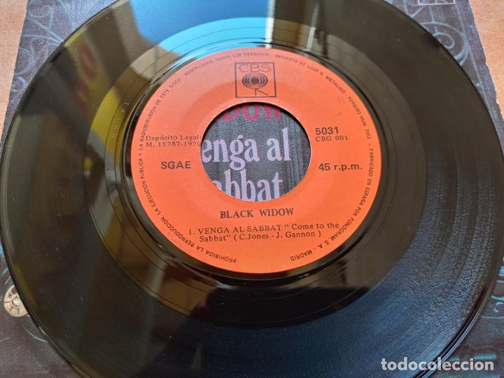 Discos de vinilo: Black widow- venga al sabbat/ camino al poder- single cbs 1970 - Foto 3