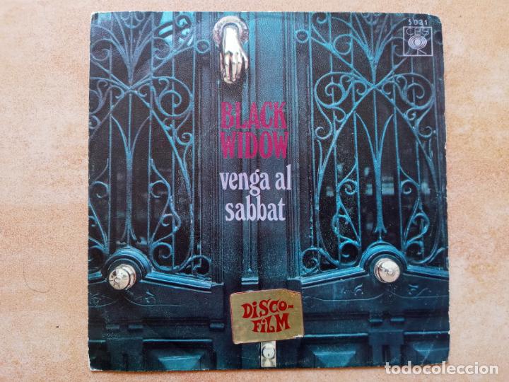 Discos de vinilo: Black widow- venga al sabbat/ camino al poder- single cbs 1970 - Foto 1