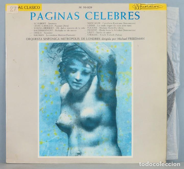 Vinyl-Schallplatten: LP. PAGINAS CELEBRES