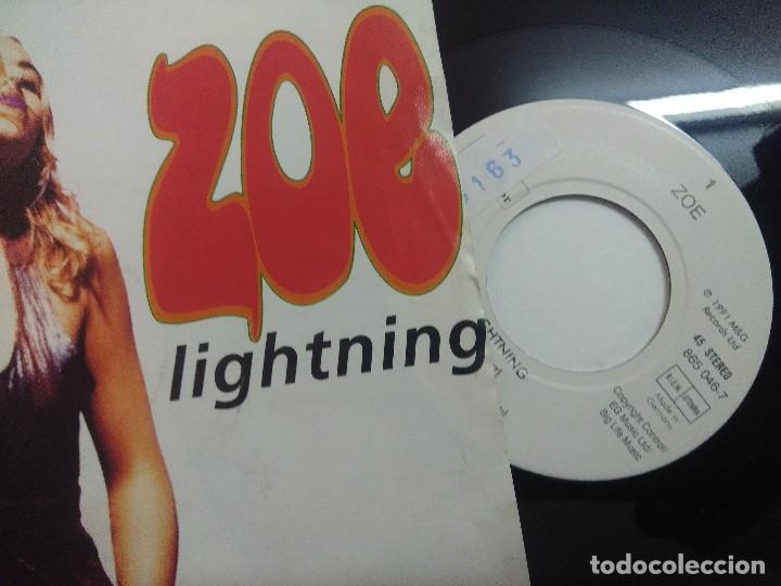 Discos de vinilo: SINGLE/ZOE/LIGHTNING. - Foto 2