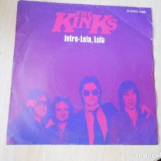 Discos de vinilo: KINKS, THE, SG, INTRO: LOLA, LOLA + 1, AÑO 1980 PROMOCIONAL