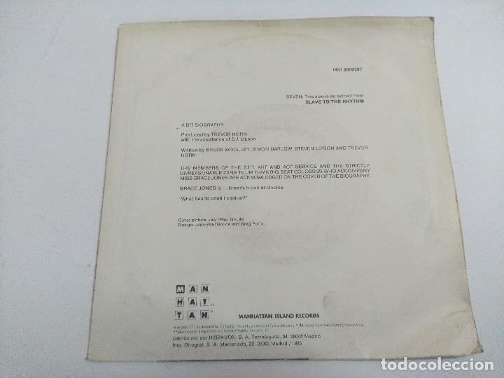 Discos de vinilo: SINGLE/GRACE JONES/SLAVE TO THE RHYTHM. - Foto 3