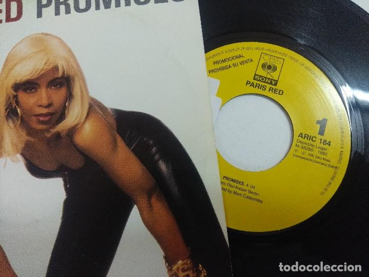 Discos de vinilo: SINGLE/PARIS RED/PROMISES/PROMOCIONAL. - Foto 2