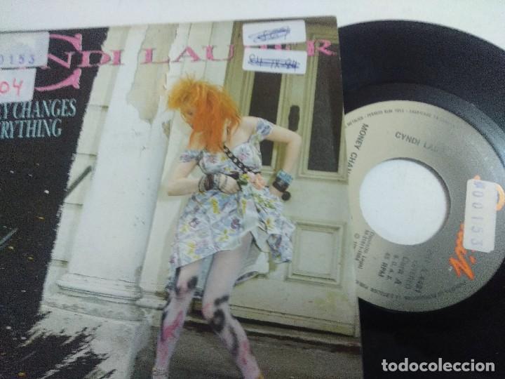 Discos de vinilo: SINGLE/CYNDI LAUPER/MONEY CHANGES EVERYTHING/PROMOCIONAL. - Foto 2