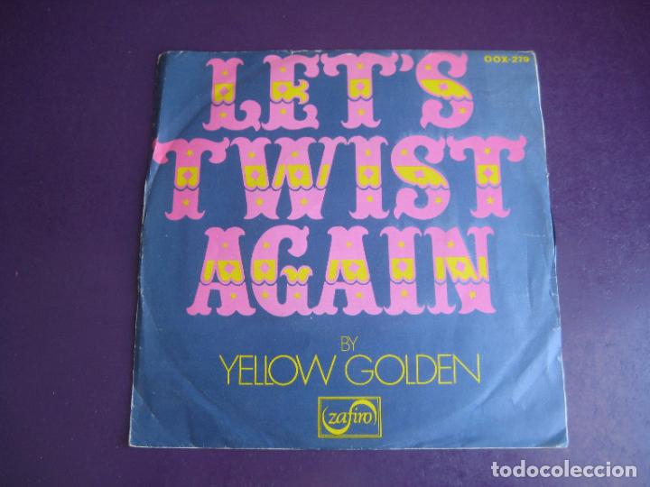 Discos de vinilo: Yellow Golden &lrm;&ndash; Rolling Land / Let's Twist Again - Sg ZAFIRO 1974 - FRANCIA POP 70'S - LEVE USO