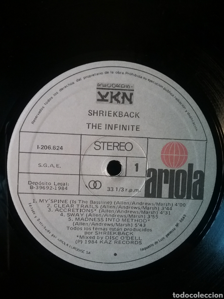 Discos de vinilo: SHRIEKBACK 1984 Ariola Records Spain - Foto 3