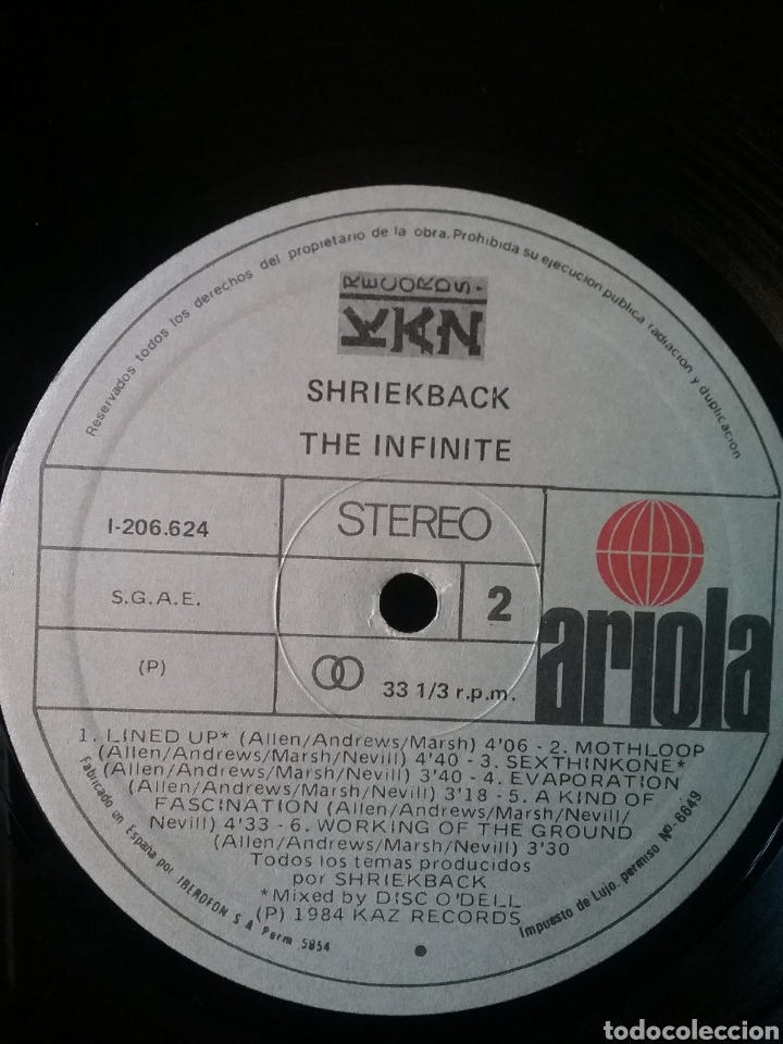 Discos de vinilo: SHRIEKBACK 1984 Ariola Records Spain - Foto 4