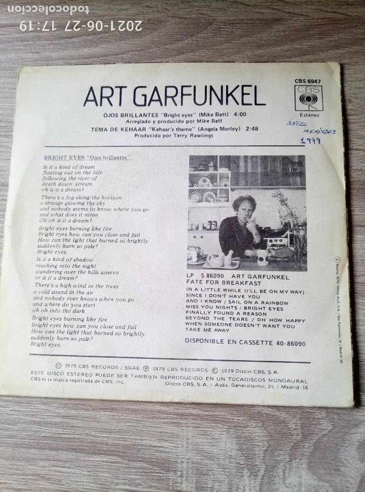 Discos de vinilo: art garfunkel single ojos brillantes - Foto 2