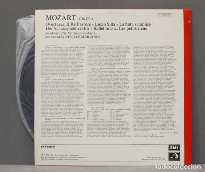 Discos de vinilo: LP. MOZART. LES PETITS RIENS. MARRINER - Foto 2