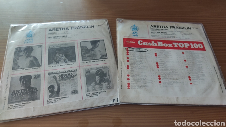 Discos de vinilo: Lote de 2 singles de vinilo de ARETHA FRANKLIN - Foto 2