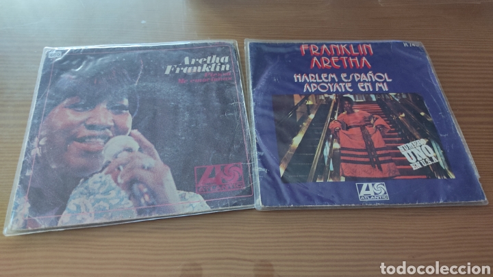 Discos de vinilo: Lote de 2 singles de vinilo de ARETHA FRANKLIN - Foto 1