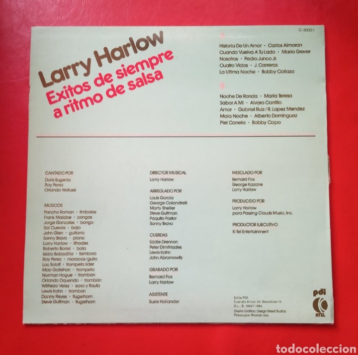 Discos de vinilo: DISCO LARRY HARLOW. LP &Eacute;XITOS DE SIEMPRE A RITMO DE SALSA - Foto 3