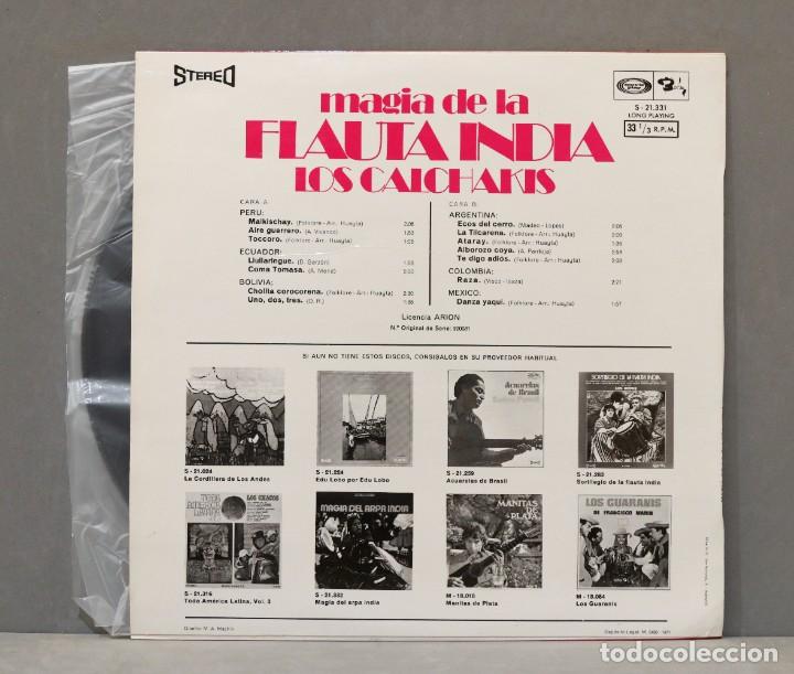 Discos de vinilo: LP. MAGIA DE LA FLAUTA INDIA. LOS CALCHAKIS - Foto 2