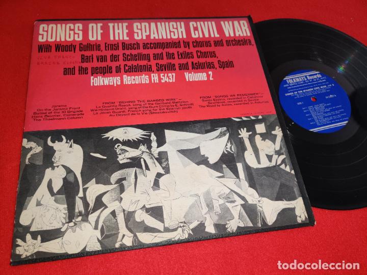 Discos de vinilo: SONGS OF THE SPANISH CIVIL WAR LP 1962 USA Folkways GUERRA CIVIL Guthrie+Busch+Sevilla+Asturias Vol2